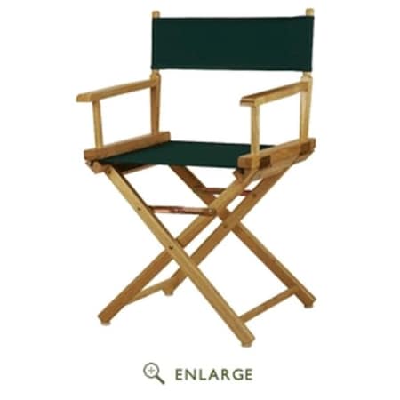 Casual Home Casual Home 200-00-021-32 18 in. Directors Chair Natural Frame with Hunter Green Canvas 200-00/021-32